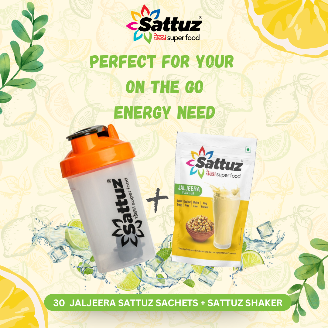 Sattuz Monthly pack with Shaker (Jaljeera Flavour) - Sattuz